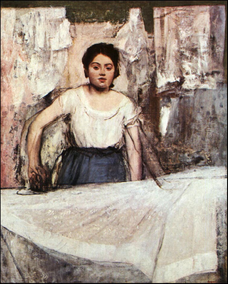 A Woman Ironing